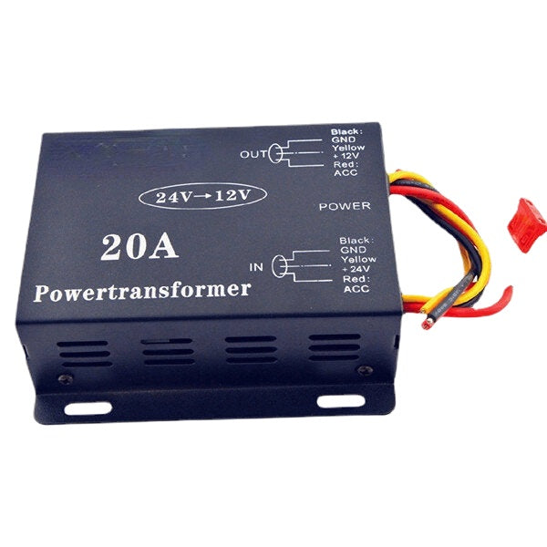 Vehicle Car DC 24V to 12V 6A 10A 15A 20A 30A Power Supply Transformer Converter
