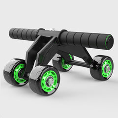 4 Wheel ABS Roller Wheel Sports Fitness Gym Exercise Stretch Wasit Abdominal Wheel Rooler