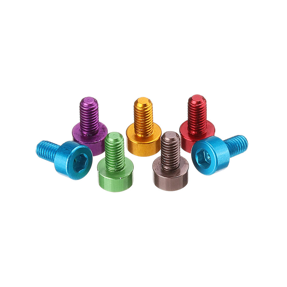 10Pcs M36mm Hex Socket Screw M3 Cap Head Bolt 7075 Aluminum Alloy Multicolor