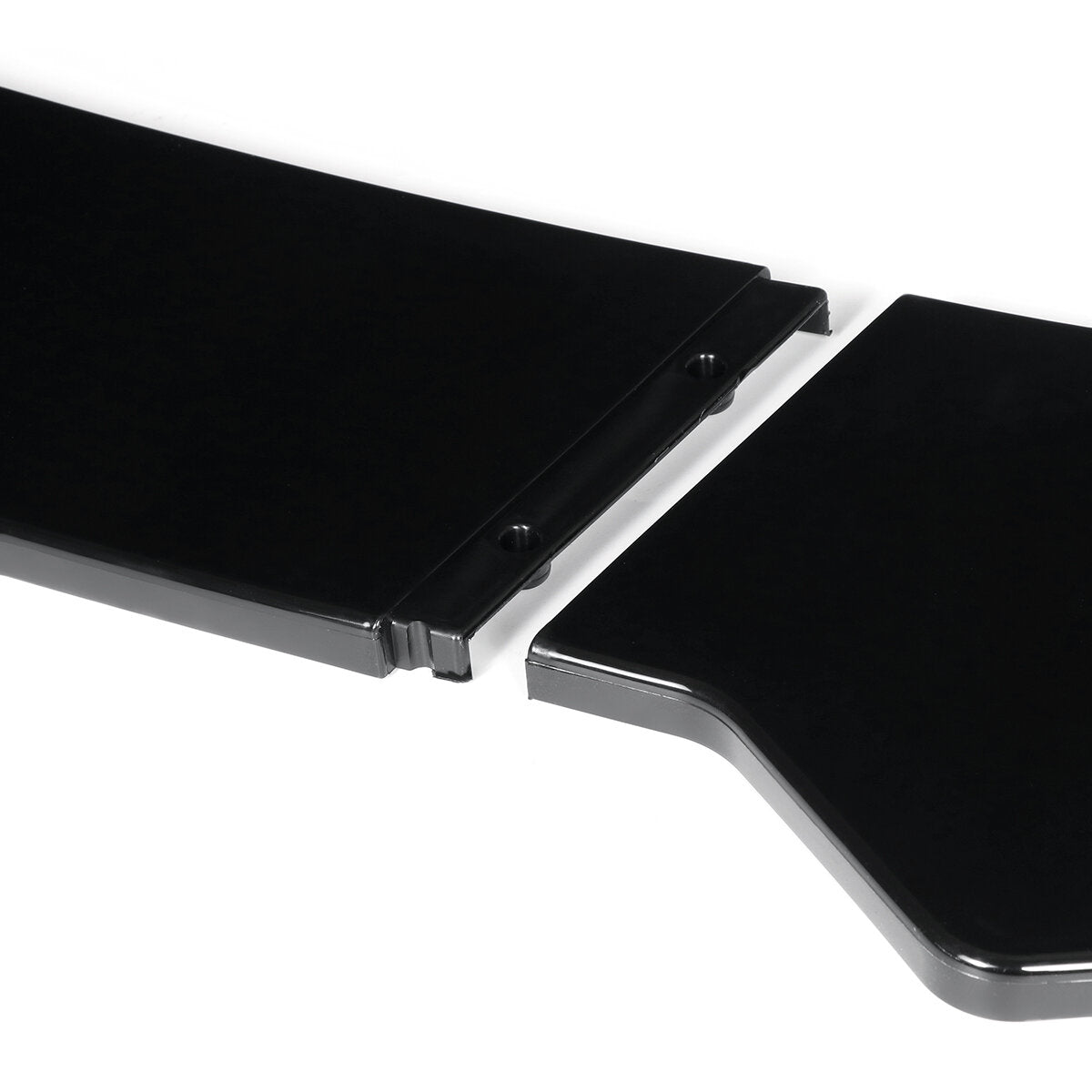 3pcs Front Lip Chin Bumper Body Kits Black With Black Line New For Car Universal