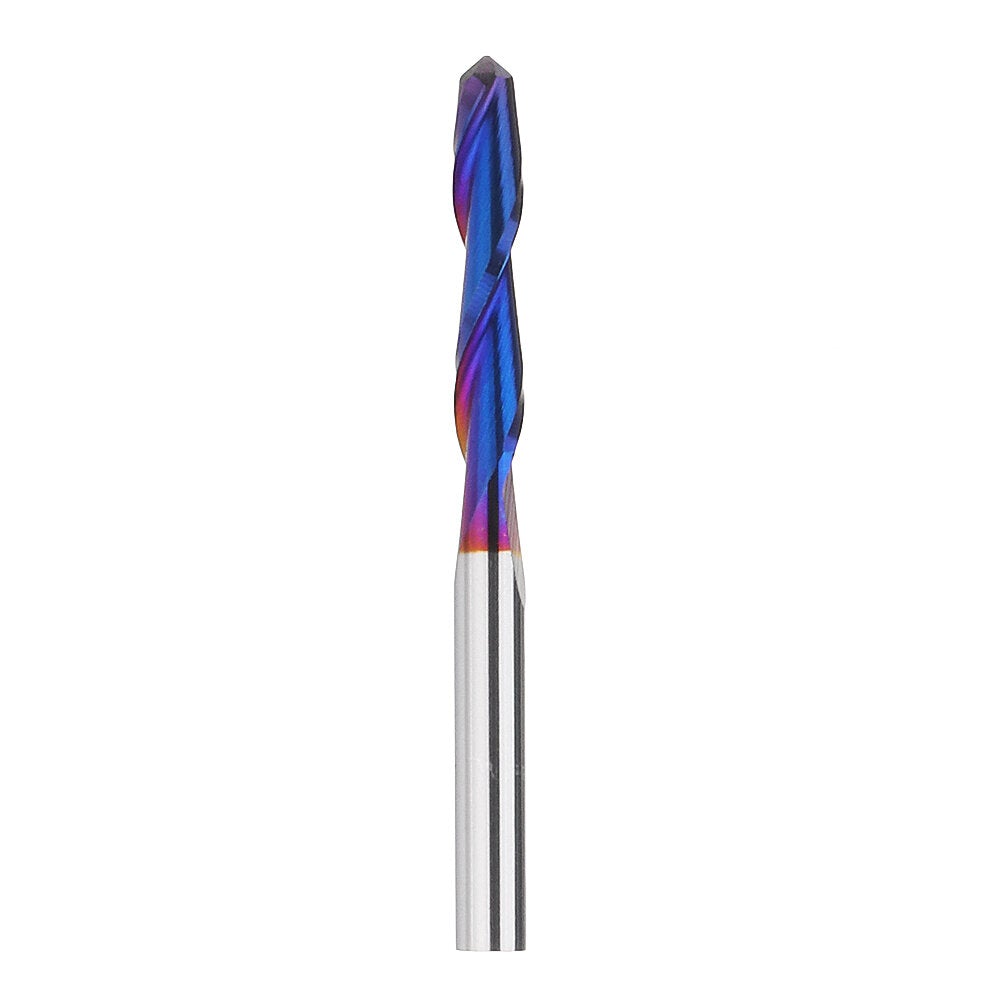 10pcs 3.175mm Shank End Mill Blue Coated Spiral Ball Nose CNC Milling Cutter
