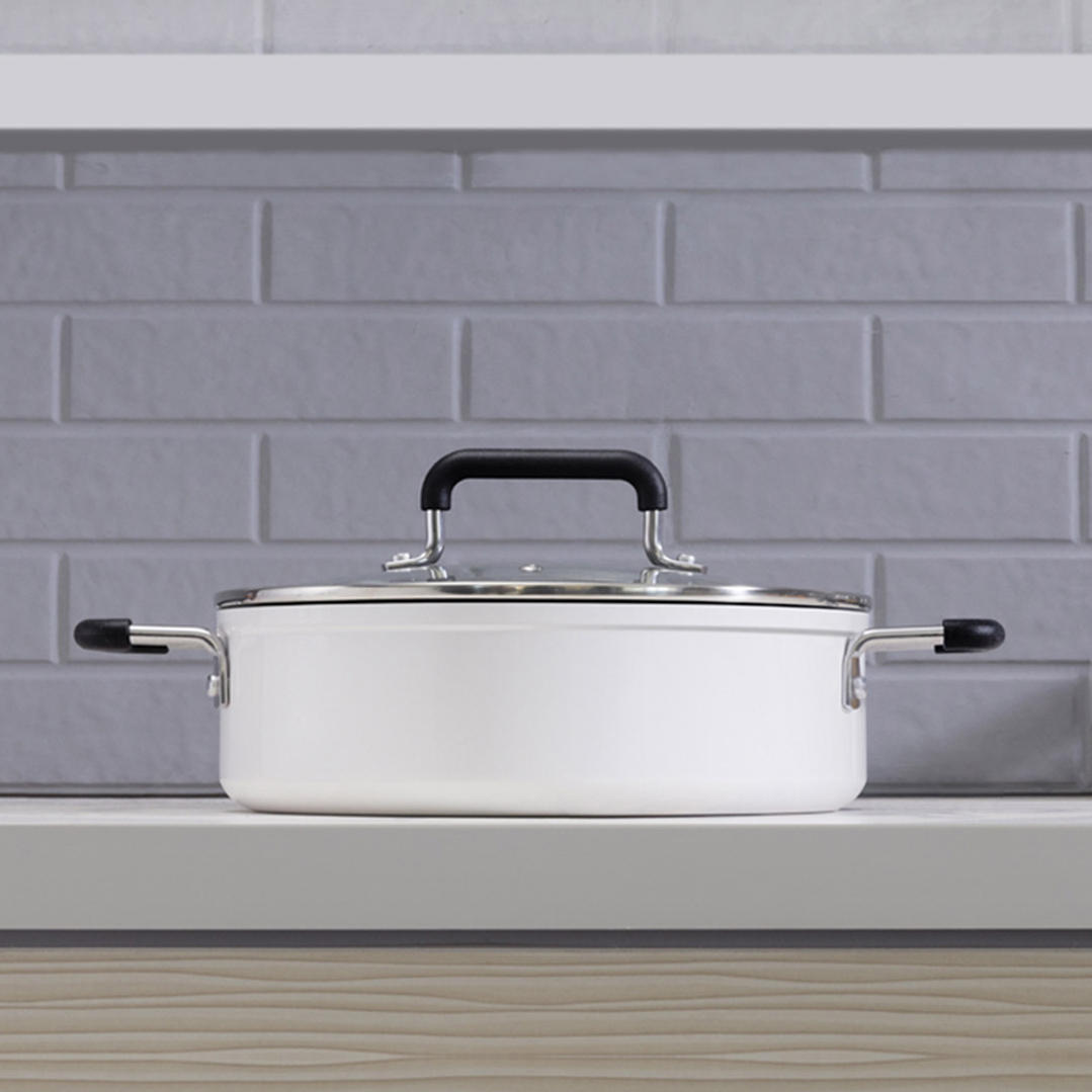 Non-stick Stockpot 4L Dishwasher Safe Aluminum Soup Pot For Induction Cooker