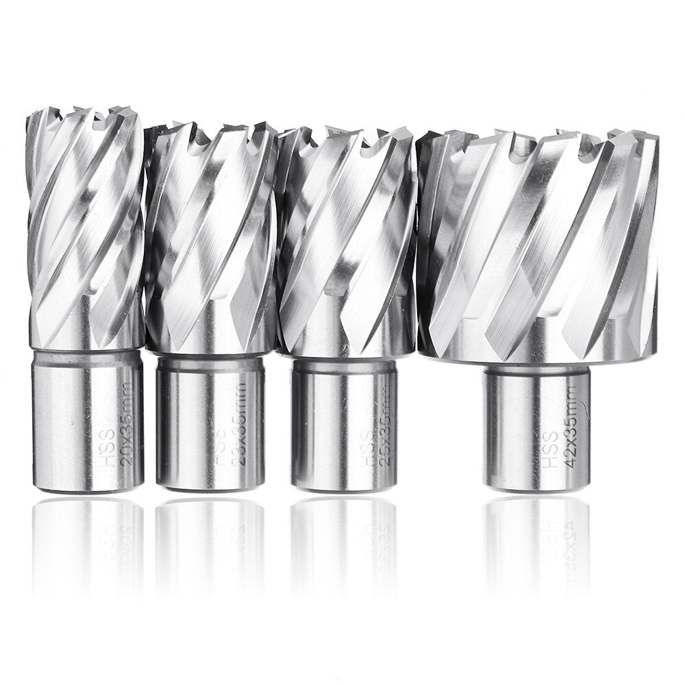 12-42mm High Speed Steel Metal Core Drill Bit Annular Cutter for Magnetic Drill Press Hollow Drill Bit with Weldon Shank Hole Opener Metal