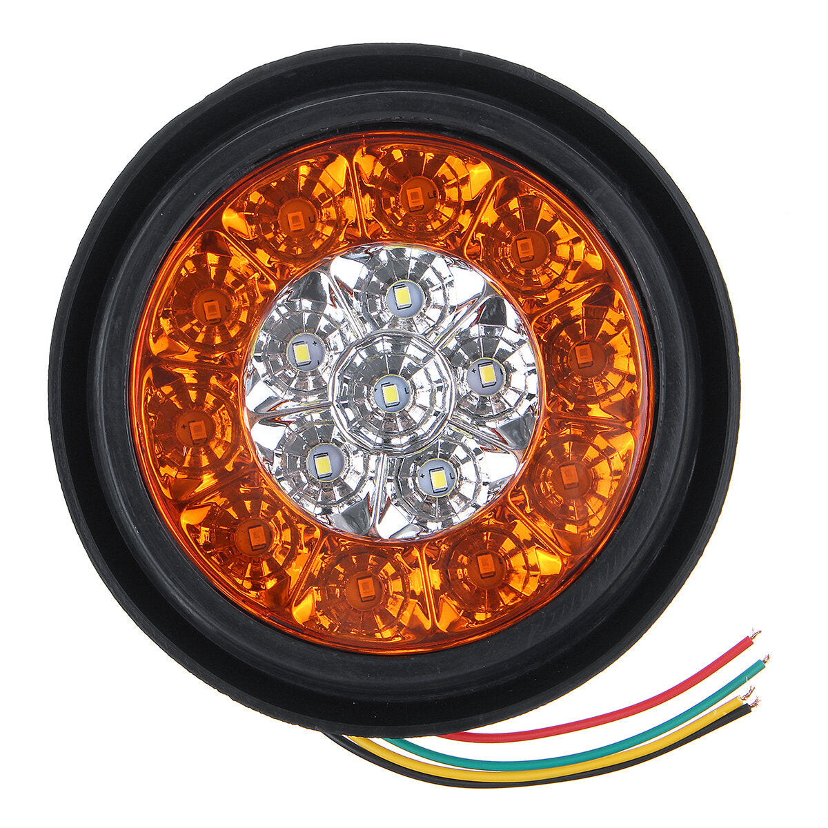 24V 16LEDs Car Turn Signal Light Brake Stop Tail Lamp Waterproof Round