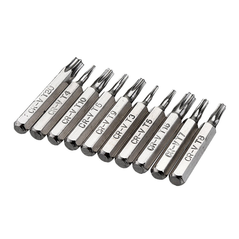 10pcs 4mm CR-V Screwdriver Bit Set Slotted Torx Batch Head Bit Mobile Phone Repair Tools Kit