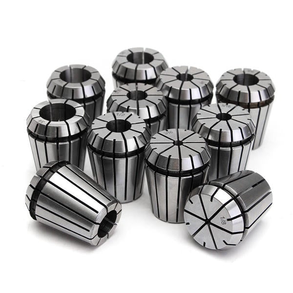 11pcs Spring Collets Set With Collet Chuck Holder For CNC Milling Lathe Tool