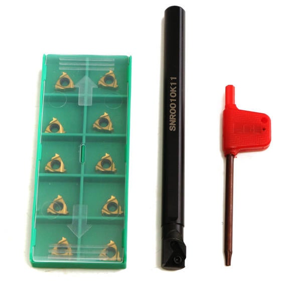 Internal Lathe Threading Boring Turning Tool with 10pcs 11IR A60 Inserts