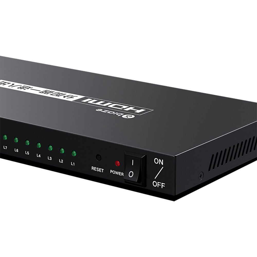 1 in 8 out HDMI-compatibility Splitter 4K/30Hz Resolution 5V Power Supply for Mac Windows PC Laptop