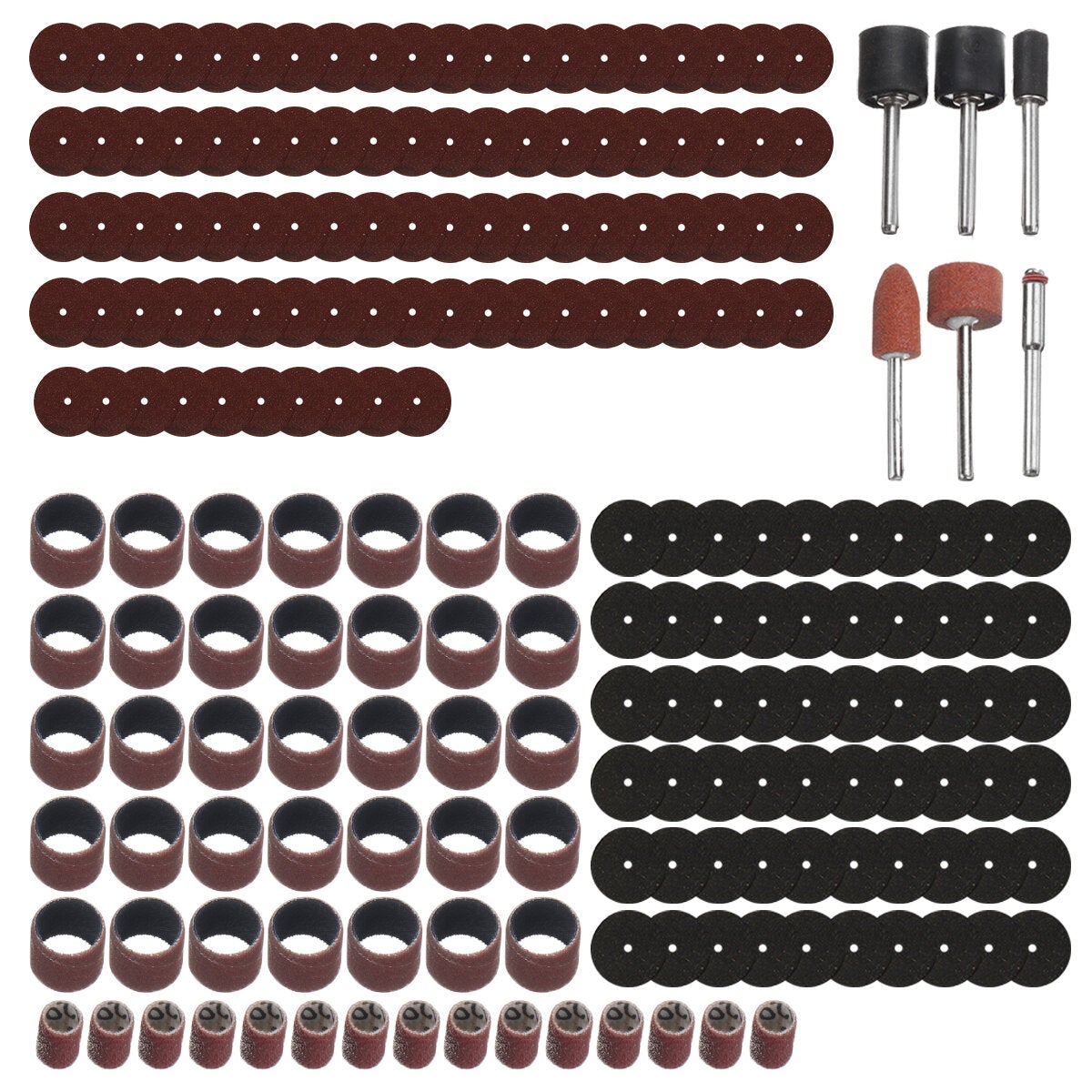 Abrasive Tools Sanding Bands Set 206pcs Sanding Drum Set With Sanding Mandrels For Dremel Rotary Tool