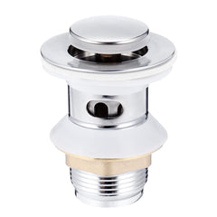 Chrome Click Clack Slotted Sprung Pop Up Push Button Sink Basin Waste Faucet