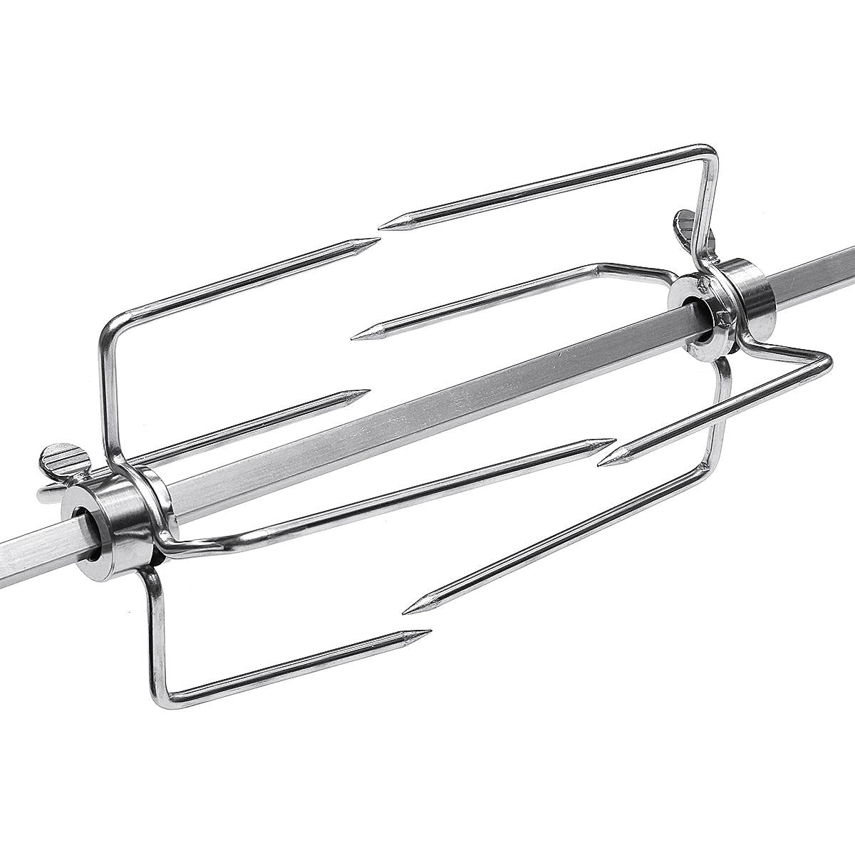 4W Stainless Steel Rotisserie BBQ Spit Rod Grill Roaster Camping BBQ Tools Set