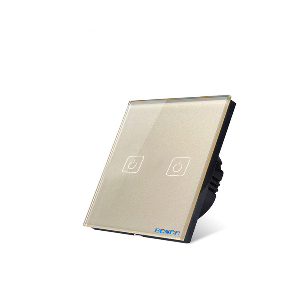 Smart Switch Wireless Remote Control APP Controled Wall Light Switch Luxury Crystal Glass Touch Screen have 1/2/3 Way