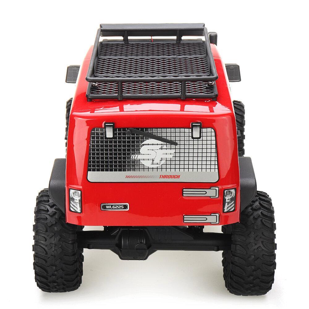 1/10 2.4G 4X4 Crawler RC Car Desert Mountain Rock Vehicle Models With Two Motors LED Head Light Two Battery