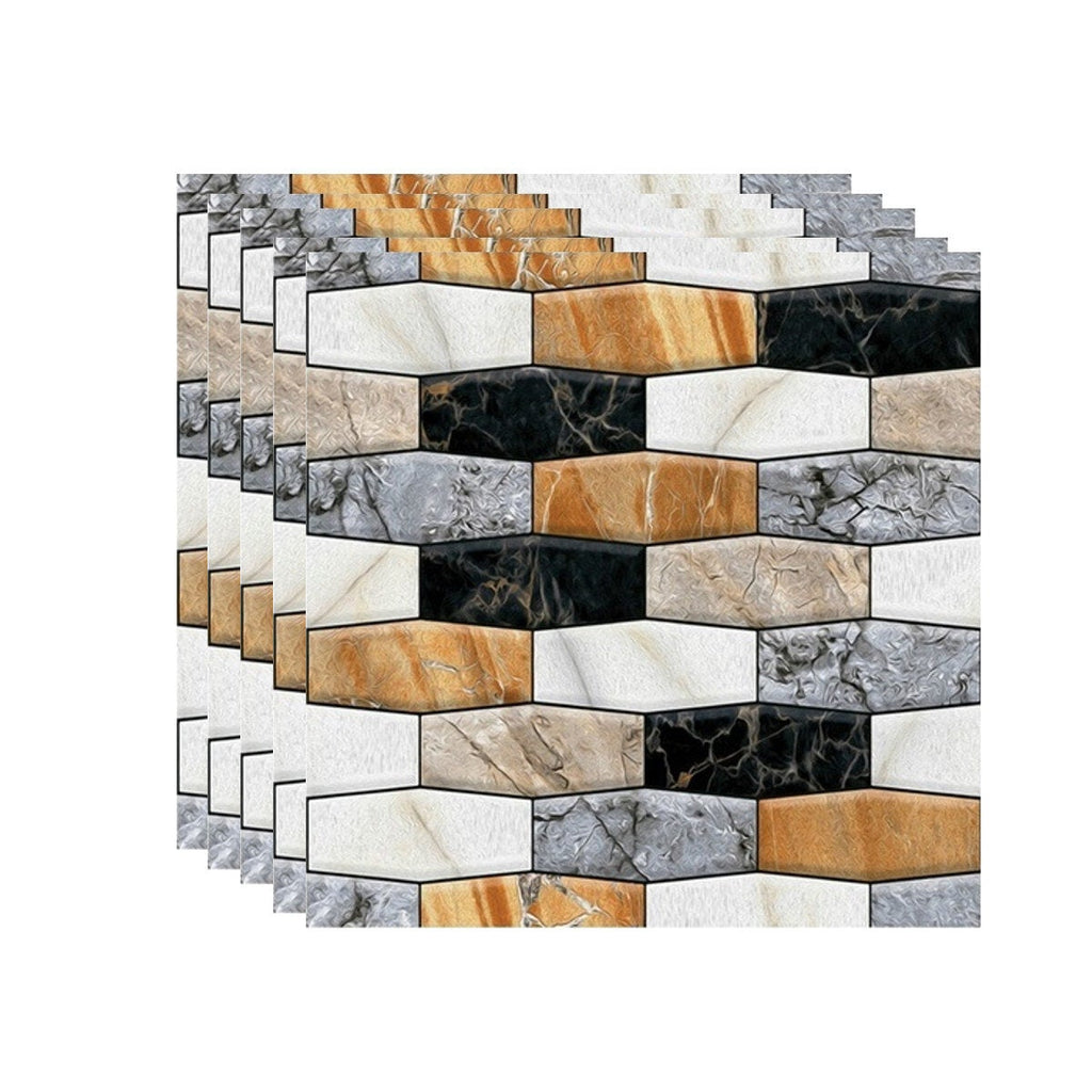 5/10Pcs 3D Brick Stone Wall Sticker Self-adhesive Wallpaper DIY Home Decoration