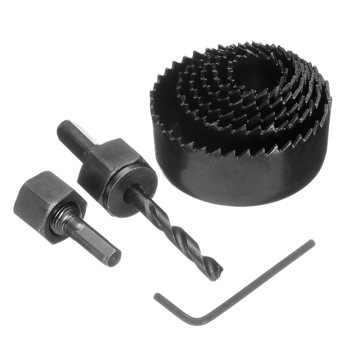 11pcs Hole Saw Cutter Set 19-64mm Carbon Steel for Wood Metal Cutting