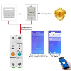 WIFI Metering Switch Smart Leakage Switch Current Voltage Power Data Acquisition Mobile Phone Remote Control Switch