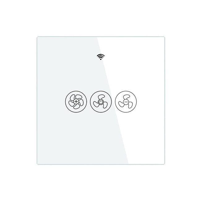WiFi RF433 Smart Ceiling Fan Switch Smart Life/Tuya App 2/3 Way Control Wireless Remote Control Works with Alexa and Google