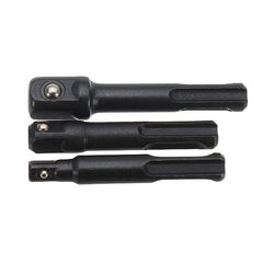 3Pcs Socket Impact Driver Adapter SDS Plus Shank 1/4 3/8 1/2 Inch Power Extension Drill Bit Bar