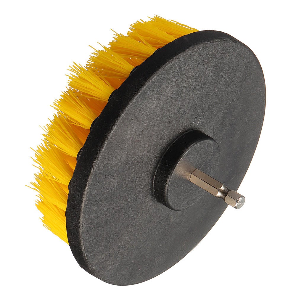 4.3 Inch Yellow Drill Cleaning Brush Powered Scrub for Shower Tub Tile Carpet