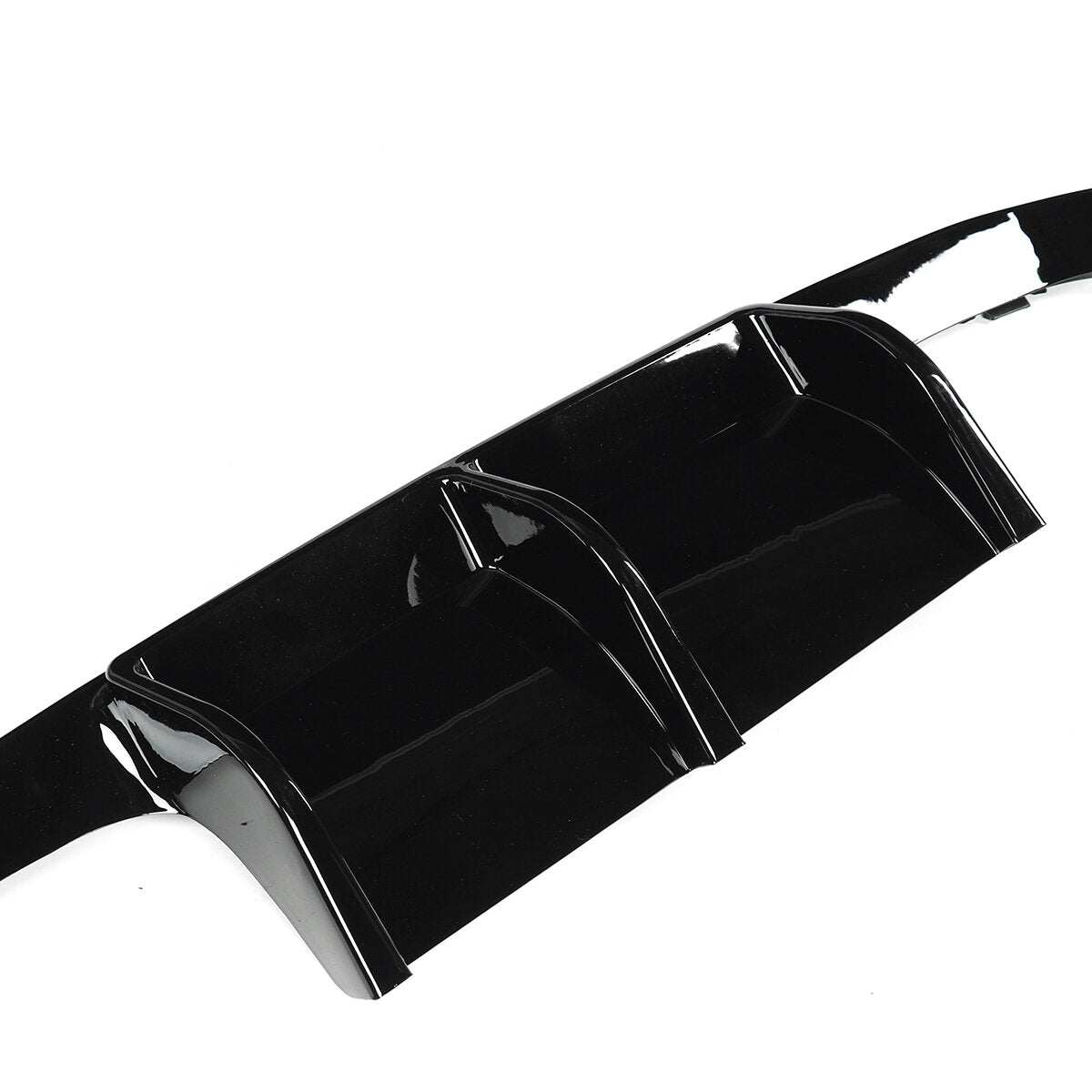 For Glossy Black Rear Bumper Diffuser Spoiler Lip 3Pcs