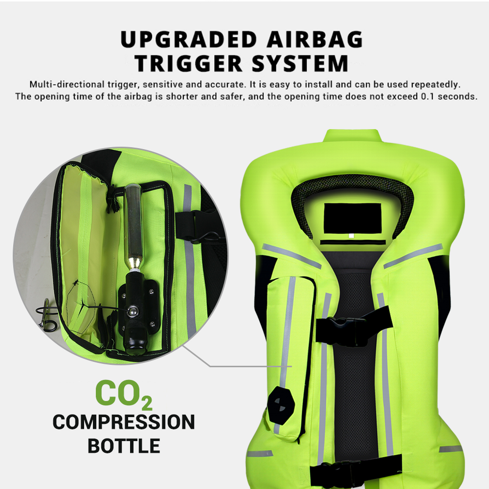Motorcycle Protective Airbag Vest with Excellent Abrasion Resistance