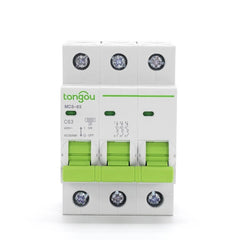 Miniature Circuit Breaker MCB DIN Rail Mount Overload Circuit Breaker 400V 3-63A 3 Pole Switch 50/60HZ