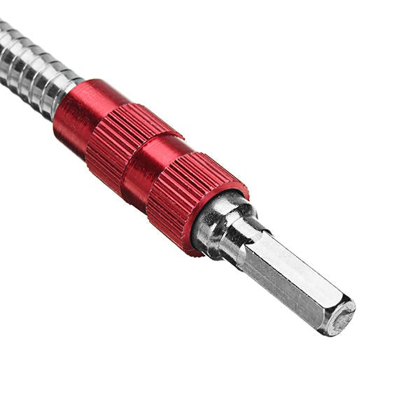 200mm Metal Flexible Extension Drill Shaft 1/4 Inch Hex Screwdriver Bit Holder