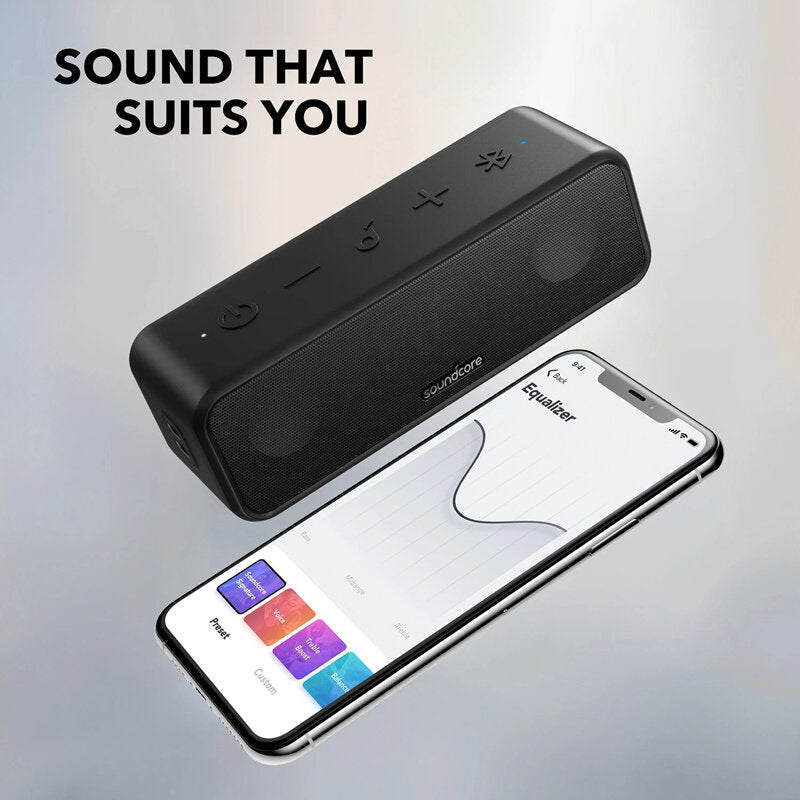 Bluetooth Speaker 16W Stereo Sound Pure Titanium Diaphragm Drivers BassUp 24H Playtime IPX7 Waterproof Outdoor Speakers
