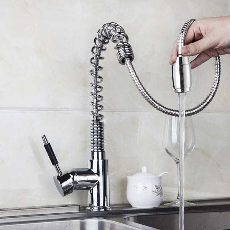 Stainless Kitchen Sink Faucet LED Light Hot Cold Mixer Taps 360 Rotate