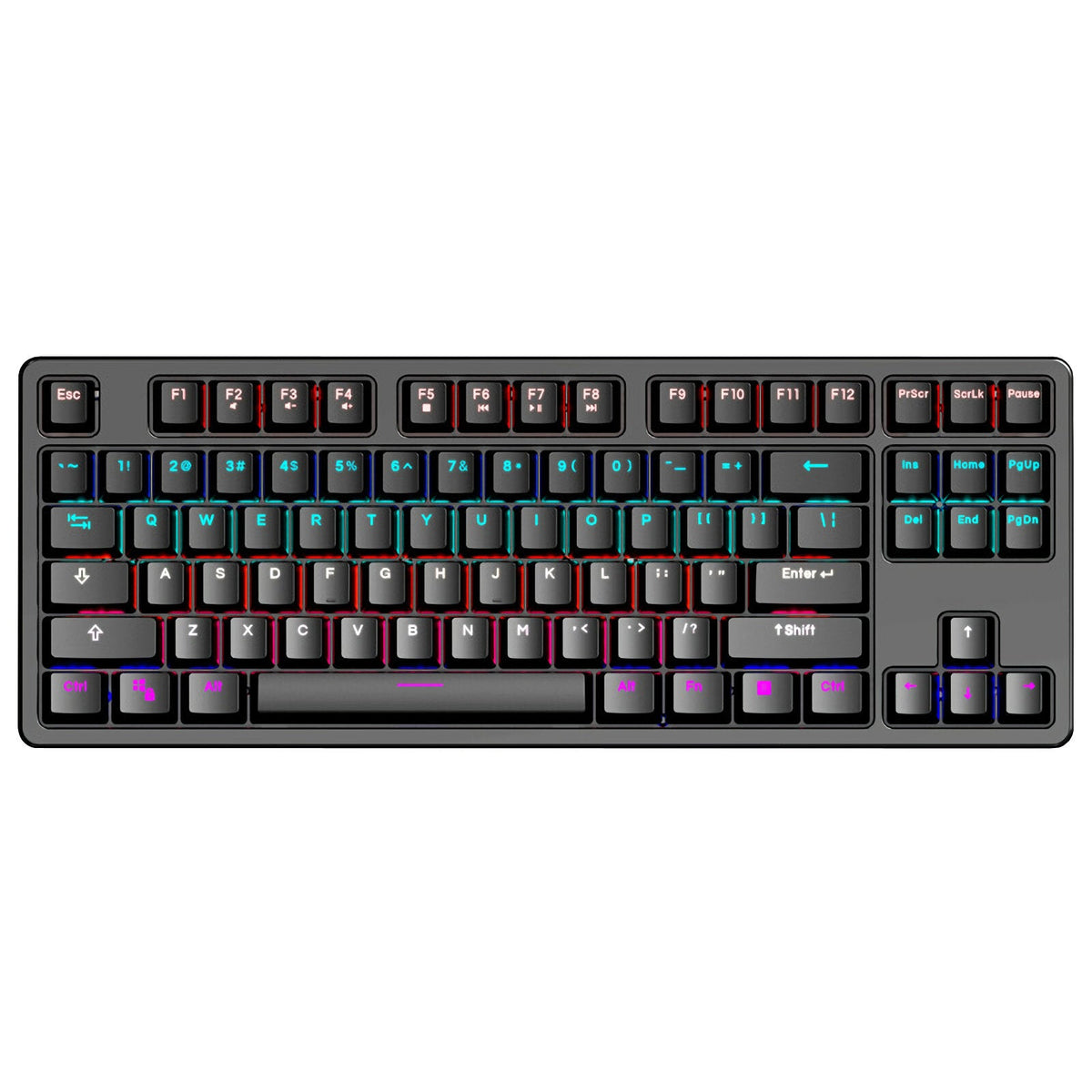ABS Keycaps Mehcanical Keyboard 87 Keys RGB TKL Gaming Keyboard Removable Upper Cover For Office