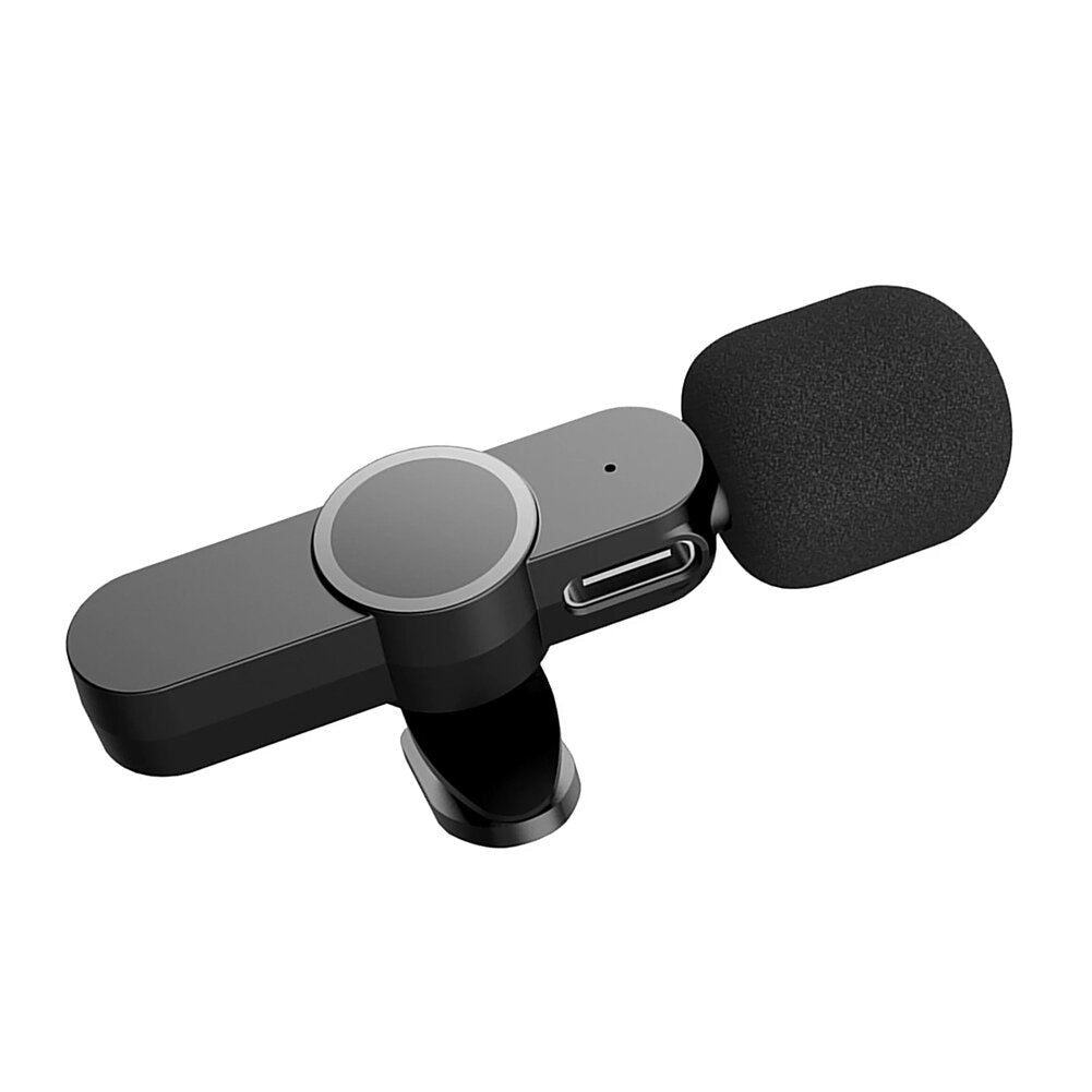 wireless mini lavalier microphone low latency type-c interface portable for live stream video youtube vlog mic
