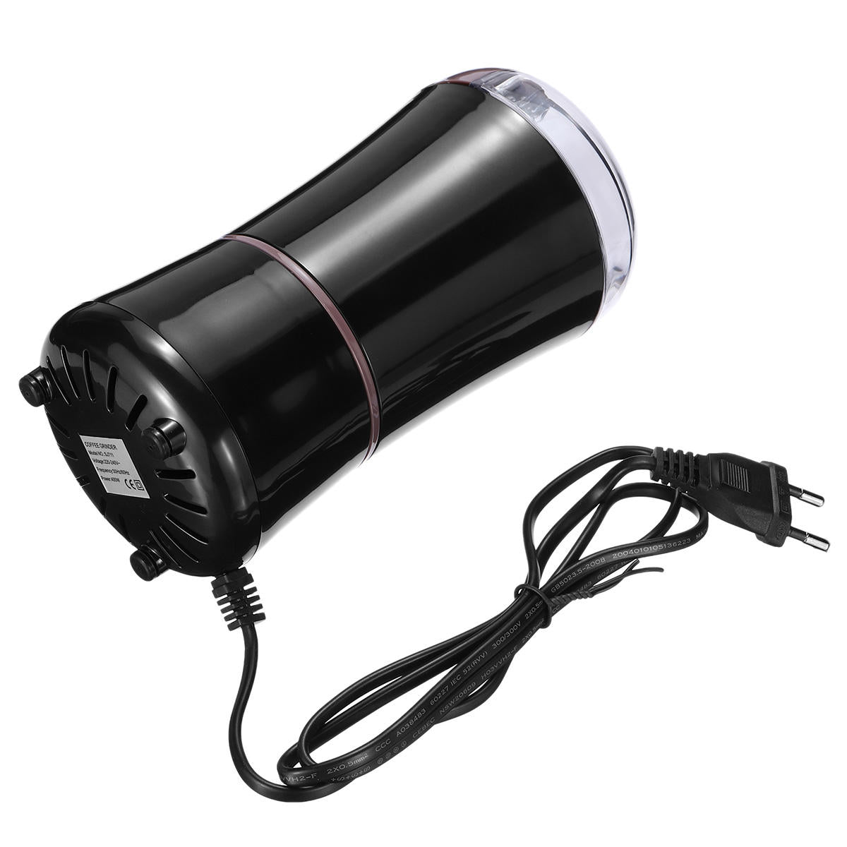Portable Electric Coffee Grinder Beans Nuts Milling Grinding Machine Black Coffee Machine