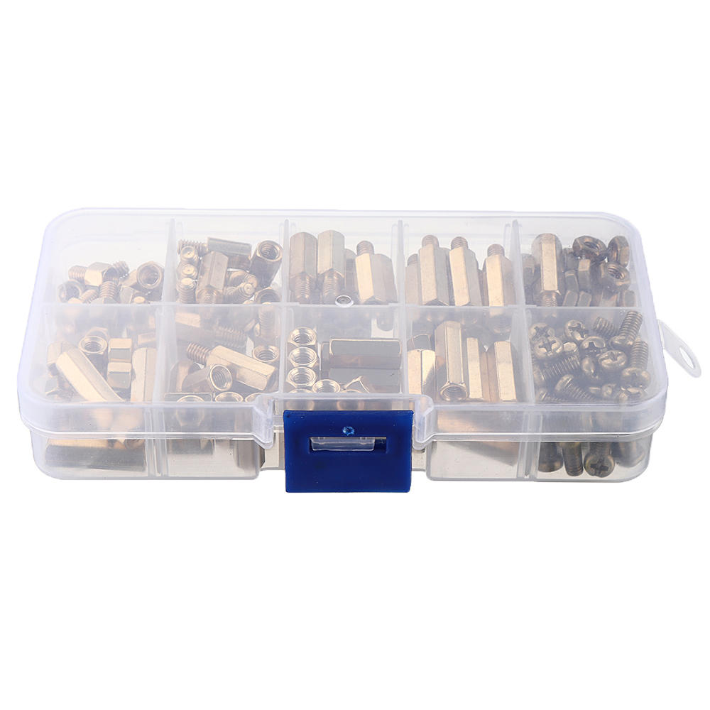 M4BH2 180Pcs M4 Male-Female Brass Hex Column Standoff Support Spacer Pillar for PCB Board