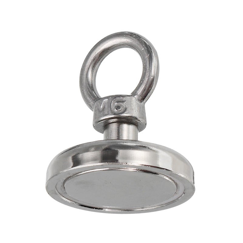 42mm 68kg Neodymium Recovery Magnet Metal Detector Eyebolt Circular Ring
