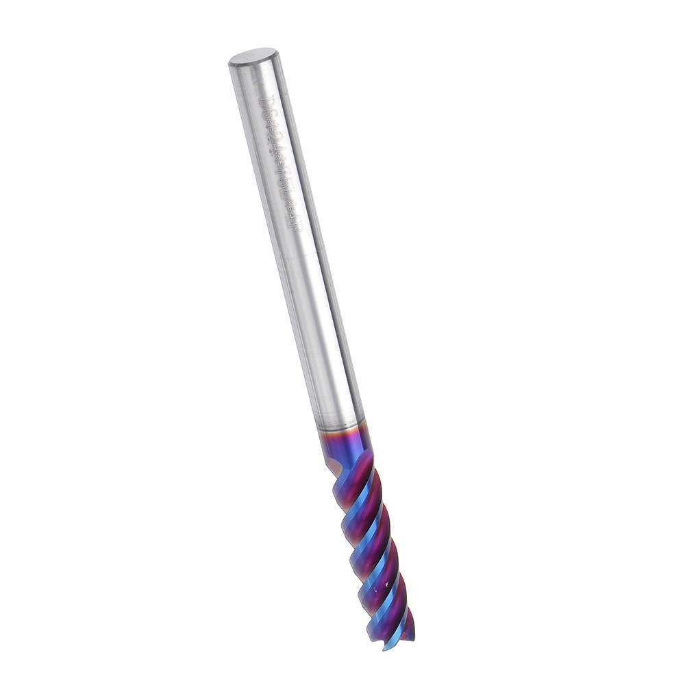 L75mm D4/5/6/8/10mm HRC60 4 Flutes Blue NACO Coated Tungsten Carbide Milling Cutter CNC Tool