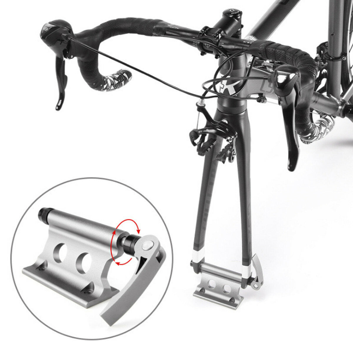 Bike Front Fork Stand Quick Release Holder Fixed Clamp