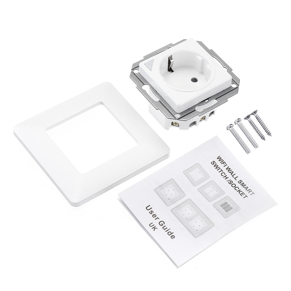 WiFi Smart Light Wall Switch Socket Outlet Tuya Wireless Remote Control Work with Alexa Google Home