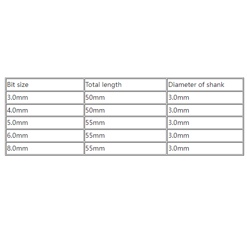 3mm Shank 5Pcs 3-8mm Milling Cutter White Steel Three Blades Wood Carving Knives