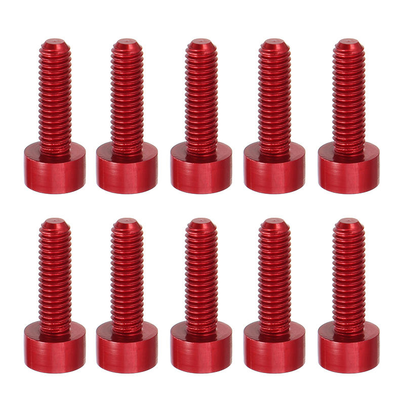 10pcs M3x10mm Hex Socket Cap Head Screws 7075 Aluminum Alloy Red