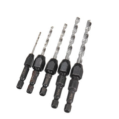 5Pcs 2-6mm Quick Change Twist Drill Bit Set Hex Shank HSS 2/3.2/4/5/6mm