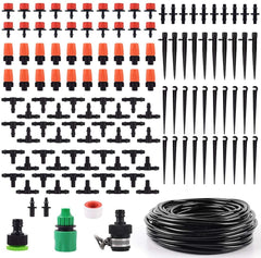 95Pcs Drip Irrigation System Micro Drip Irrigation Kit DIY Patio Plant Watering Kit Garden Irrigation System 30m Hose