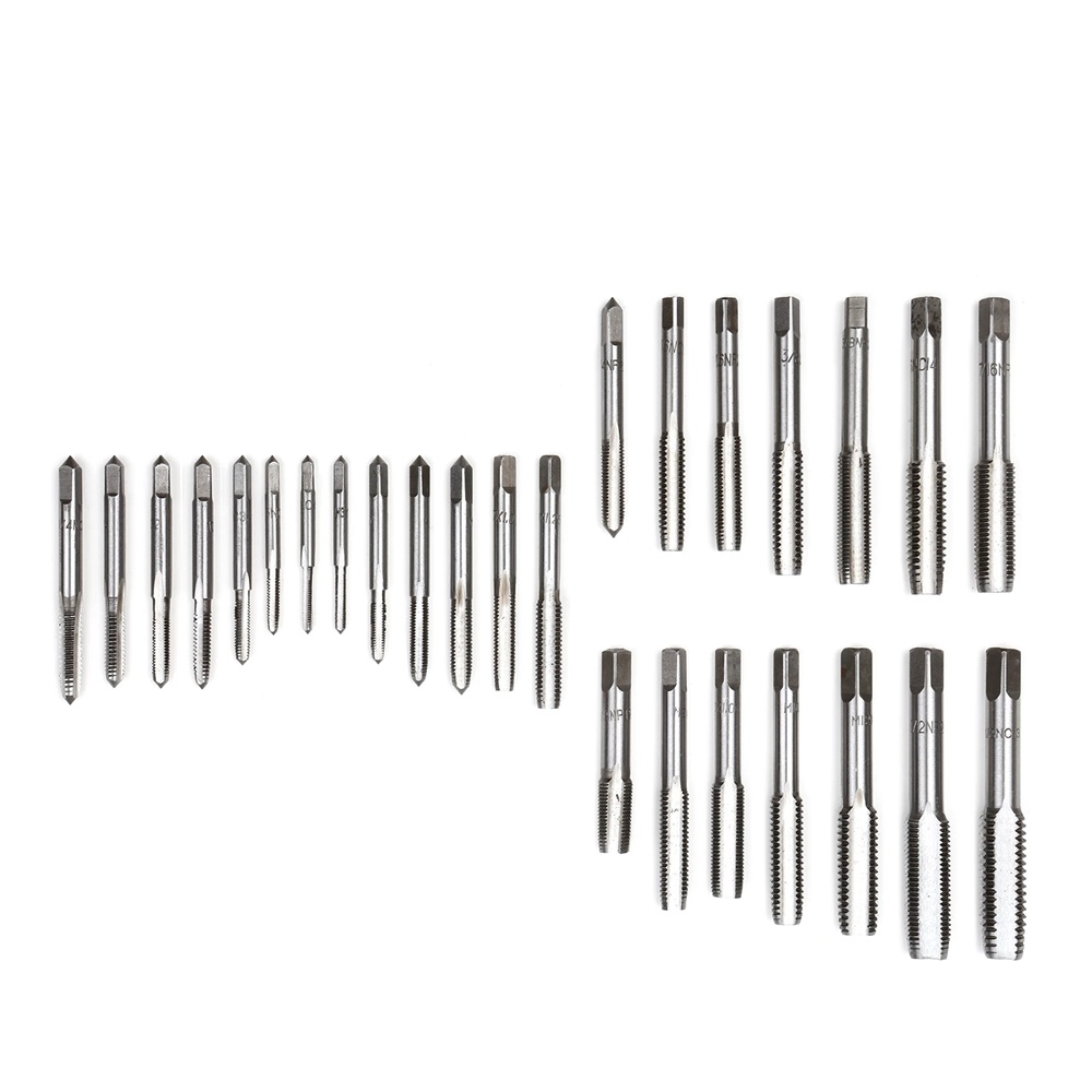 60pcs Metric and Imperial Thread Tap Die Set with Case Screw Wrench Kit Hand Tapping Tools