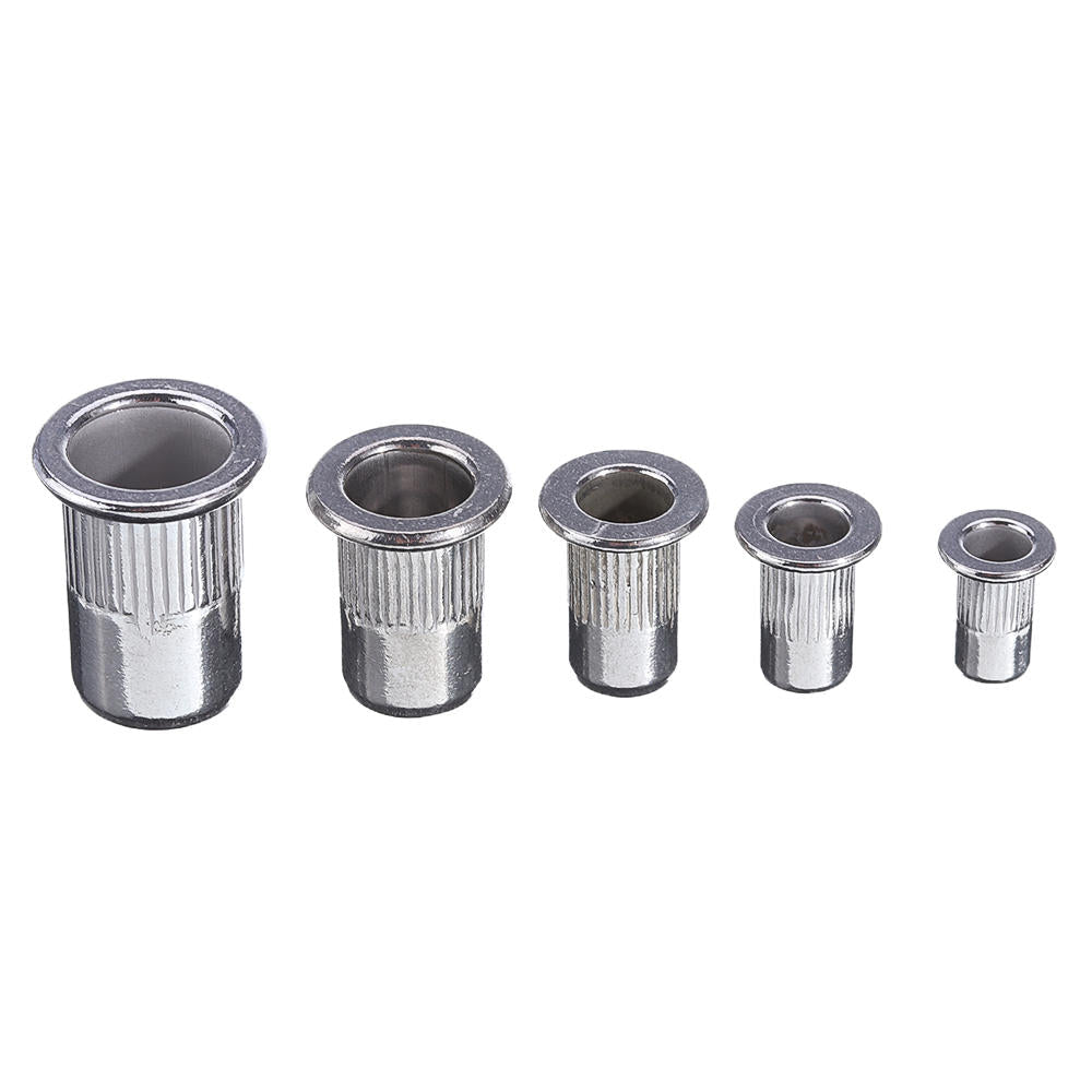 180Pcs M3/M4/M5/M6/M8/M10 Stainless Steel Rivet Nut Threaded Countersunk Head Insert Nut Tool Kits