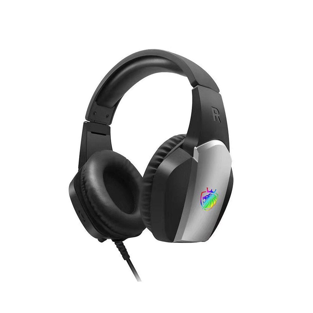 Gaming Headset 7.1 Channel 50mm Unit 90 Rotatable Microphone RGB Light Effect Scalable Design Noise Reduction Protein Leather Earmuffs