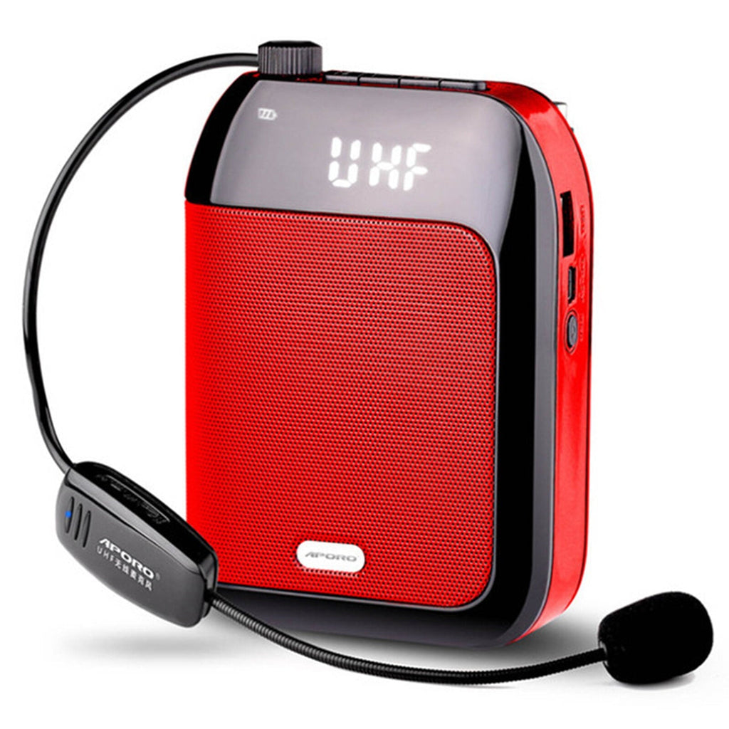 2.4G 60M Wireless Microphone 15W Amplifier Speaker with Bluetooth FM Recording Function for Teacher Tourist Guide