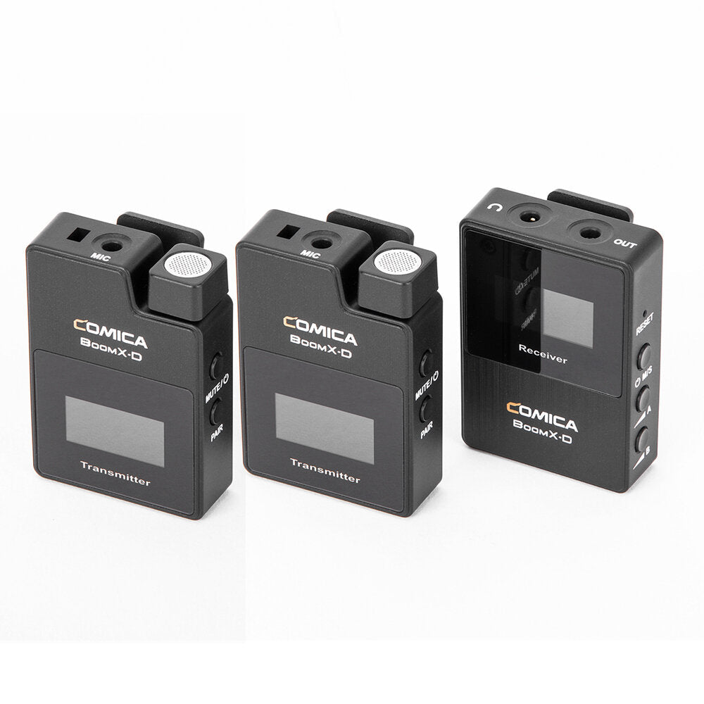One-Trigger-Two 2.4G Digital Wireless Microphone System3.5mm Interface for DSLR Cameras