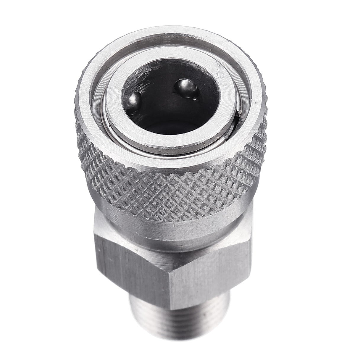 Stainless 1/8 BSPP Quick Release Hexagonal Coupler with 3 plugs for PCP Air Filling