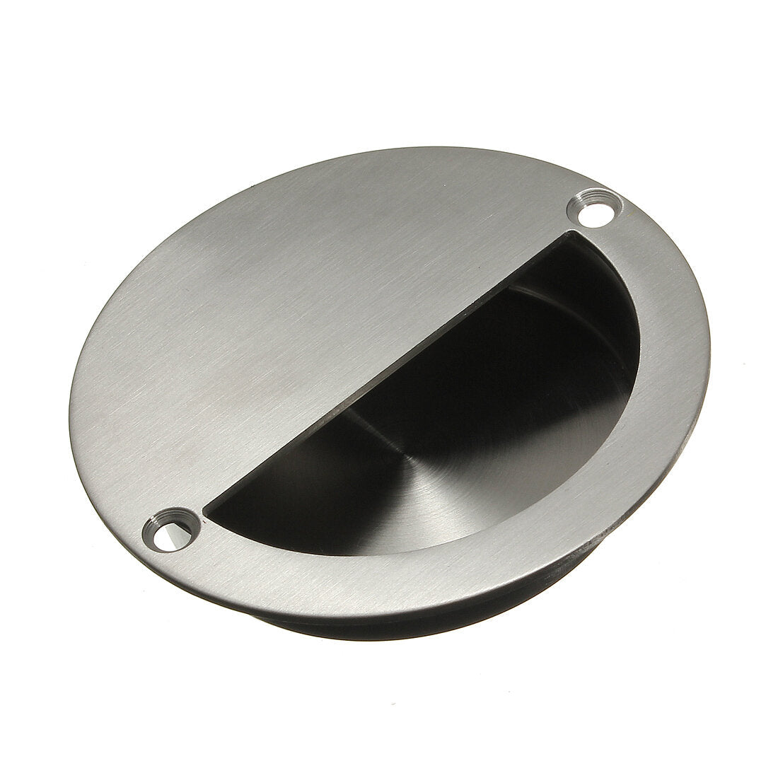 Flush Recessed Pull Door Handle SUS Stainless Steel Circular Covered Type With 2 Screws