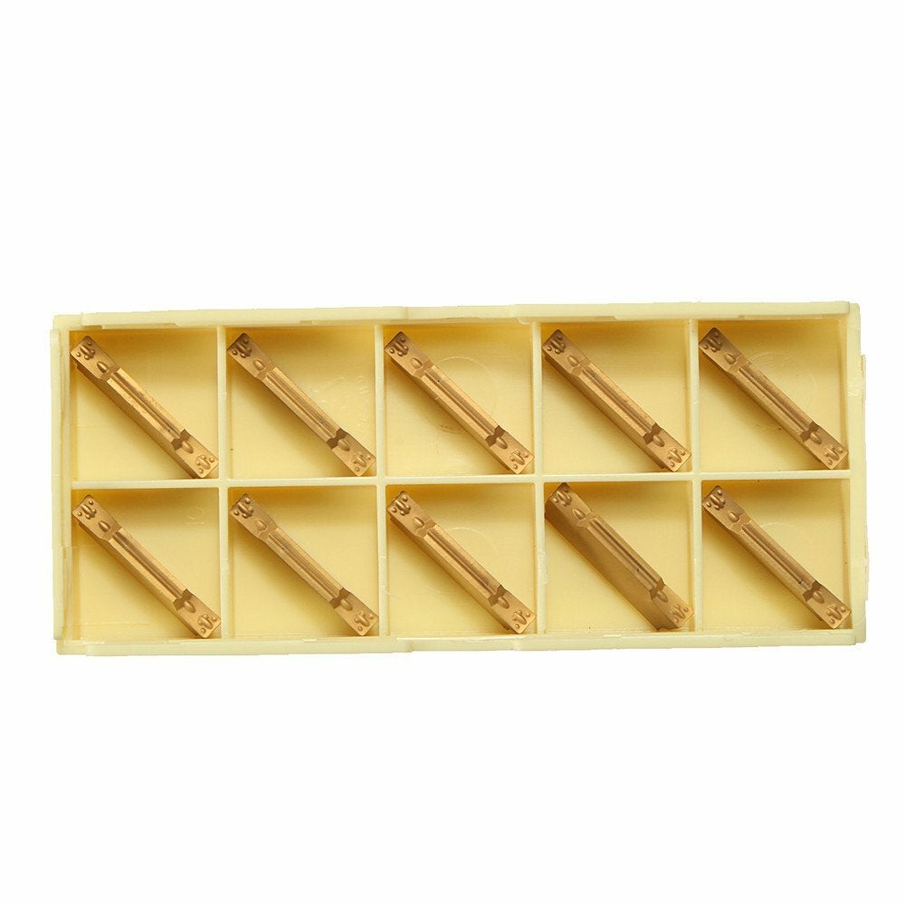 10pcs MGMN300-M Carbide Inserts 3mm Width for MGEHR/MGIVR Grooving Cut Off Tool Turning