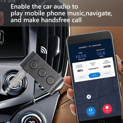 Bluetooth 5.0 Car Kit Receiver Adapter AUX 3.5MM Jack MP3 Music Player With Mic Handsfree Support TF Card Playback